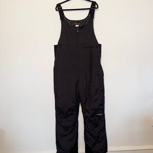 Men's Black Snow Bib Overalls